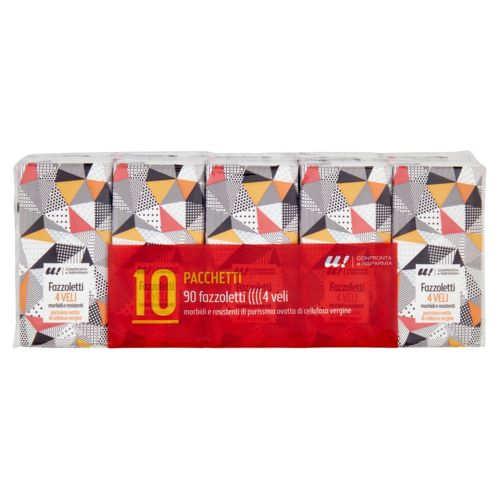 10 Pacchetti di Fazzoletti 4 veli U! Confronta e Risparmia